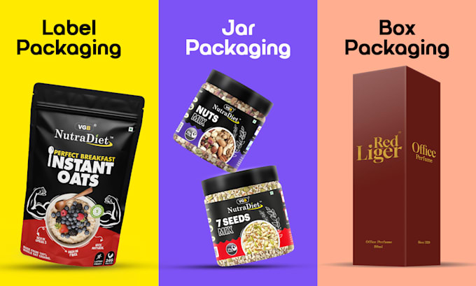 design product packaging, pouch, and label design