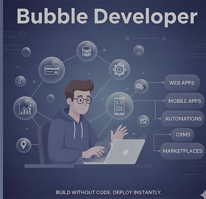 design and clone app, landing page, on bubble website