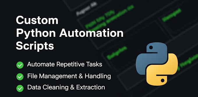 Automate tasks with a python script by Brock_blanks | Fiverr