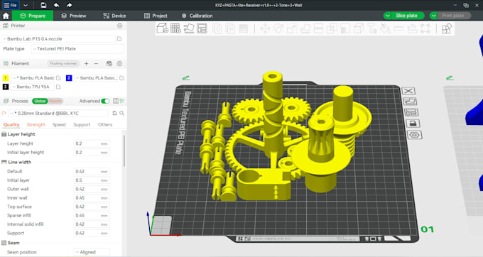 Create stl file, 3mf, step from 2d drawing for 3d printing by Asiryam ...