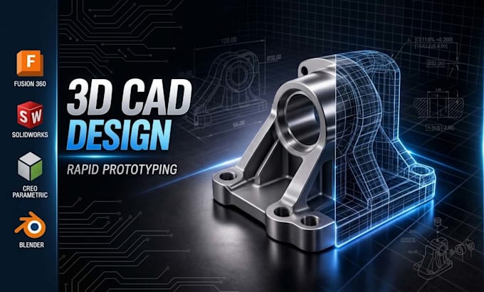 do 3d cad design for rapid prototyping and mechanical parts