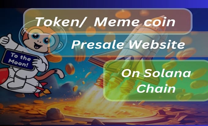create solana memecoin token, staking website, presale website, smart contract