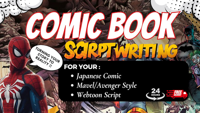 Write your best webtoon, anime, comic book script, for any topic in 24 ...