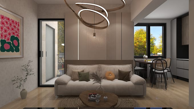 Professional interior design with 3d renderings by Ketichitadze | Fiverr
