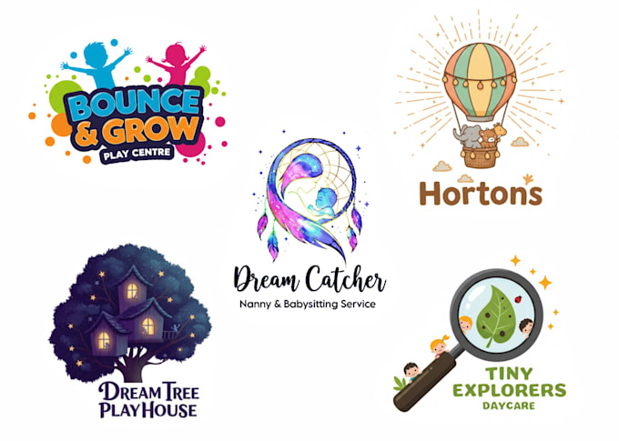 design 3 cute preschool or daycare logo options in 24 hours