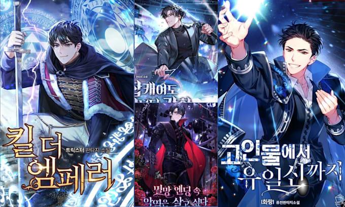 Webcomic Chapter Covers Draw webtoon cover shonen anime manga webcomic light novel manhwa by ...