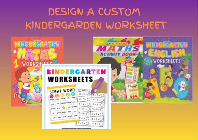 design professional custom kindergarden worksheets