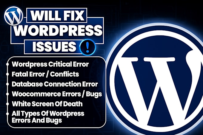 fix wordpress bugs, 403, 404, 500, 503 critical errors, and elementor issues