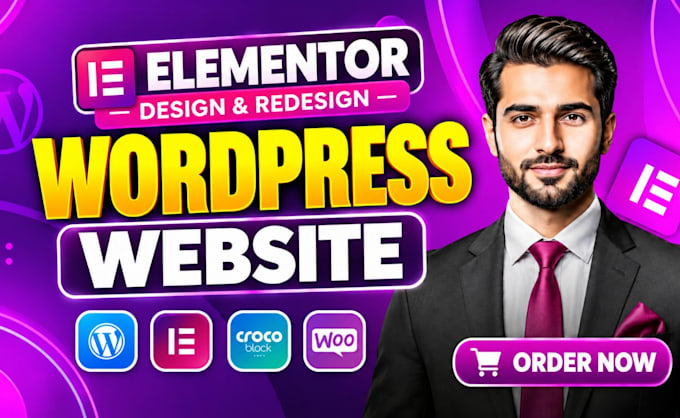design or redesign a responsive wordpress website with elementor pro