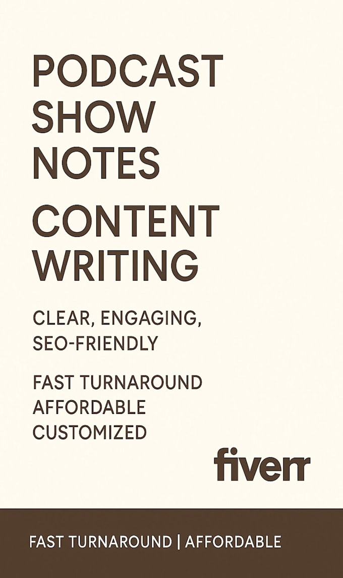 write professional podcast show notes and episode summaries