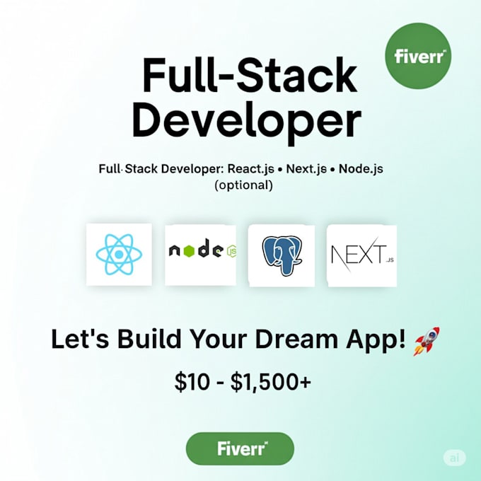 be your full stack developer with react, nextjs, nodejs