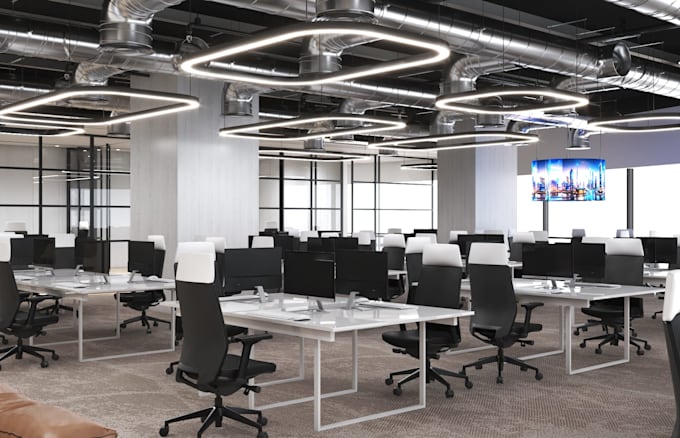 do office design ,rendering  and commercial spaces 3d model