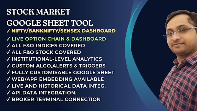 develop future and option dashboard in google sheet for indian stock market