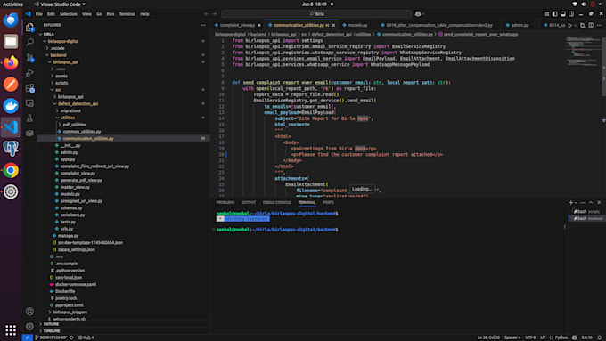 software development and python projects