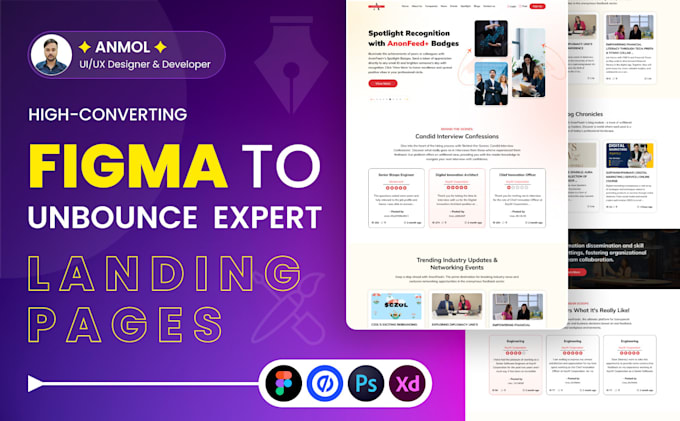 design a high converting landing page in figma or wordpress