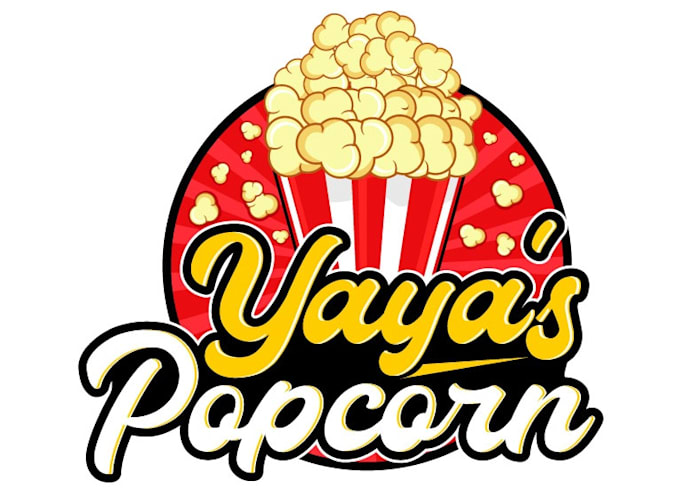 design unique popcorn logo