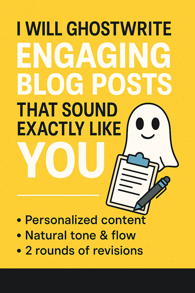 ghostwrite an engaging blog post that sounds like your voice