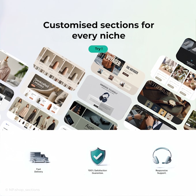create fast, optimized custom shopify sections with free bonus