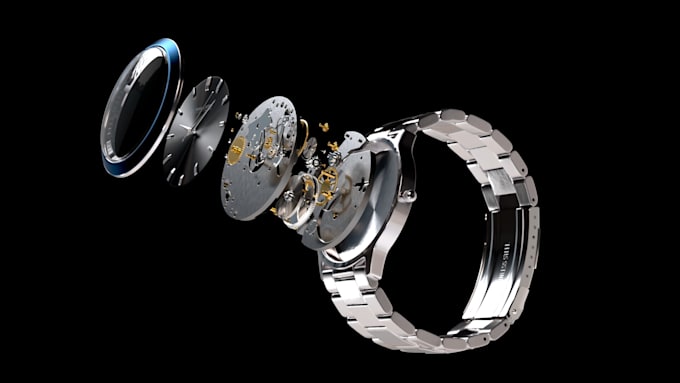create 3d watch animation, 3d watch design, 3d watch model, 3d watch rendering