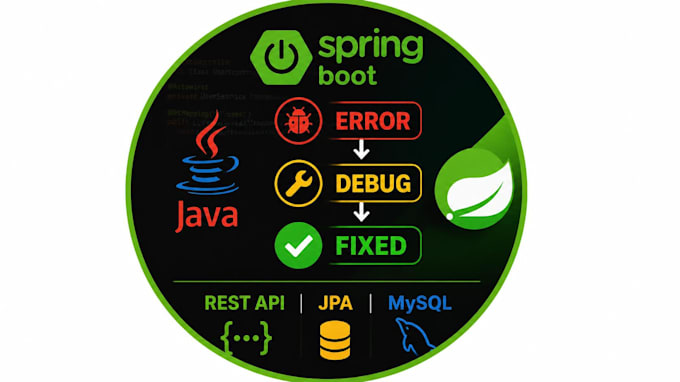 fix java, spring boot bugs, rest API, jpa hibernate and mysql errors