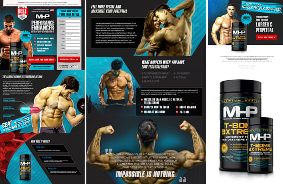 design a professional landing page, email newsletter