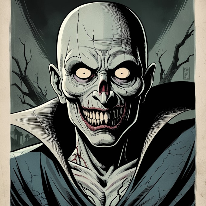 draw classic horror comic or anime character for you