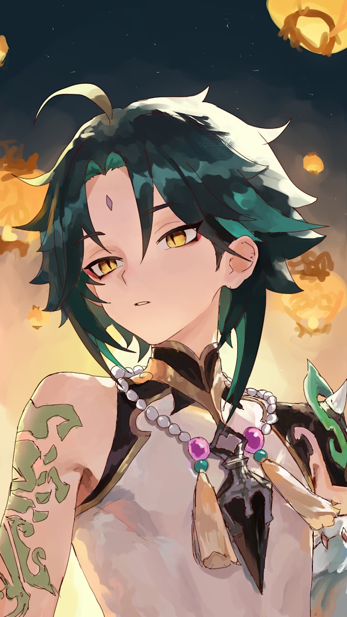 draw halfbody for you with my artstyle