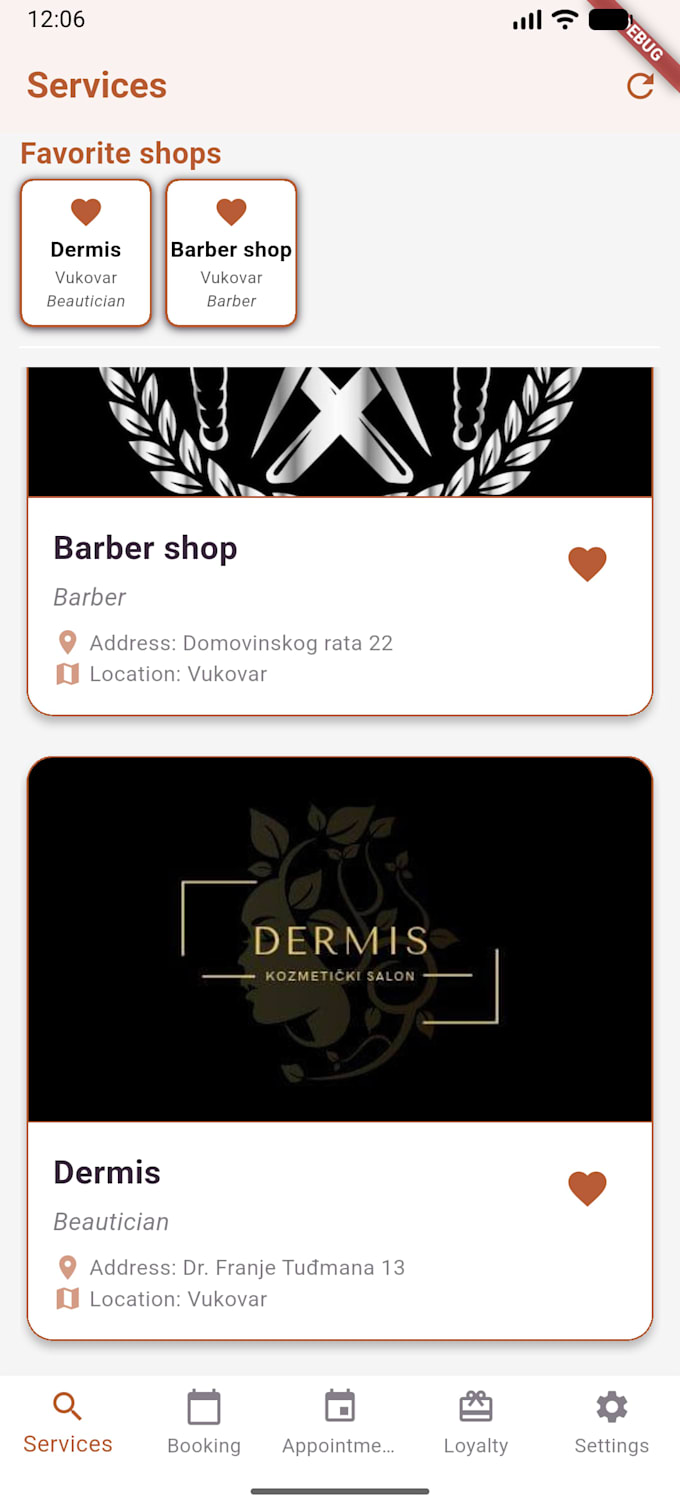do android booking app for services