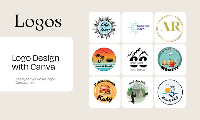 desing logotypes and cards with canva