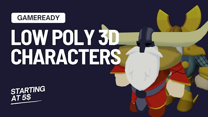 make low poly characters for you