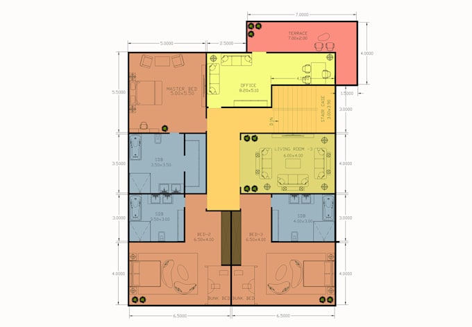 design a professional 2d floor plan for your house, office, or project
