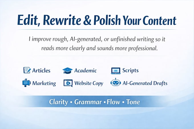 edit, rewrite, and polish your blog, article, or script