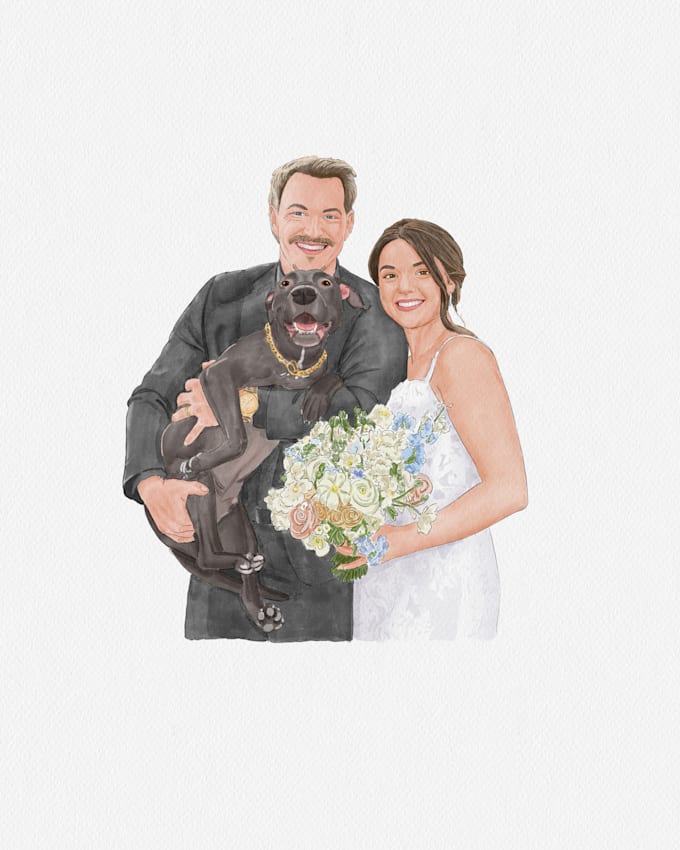 draw a digital watercolor portrait