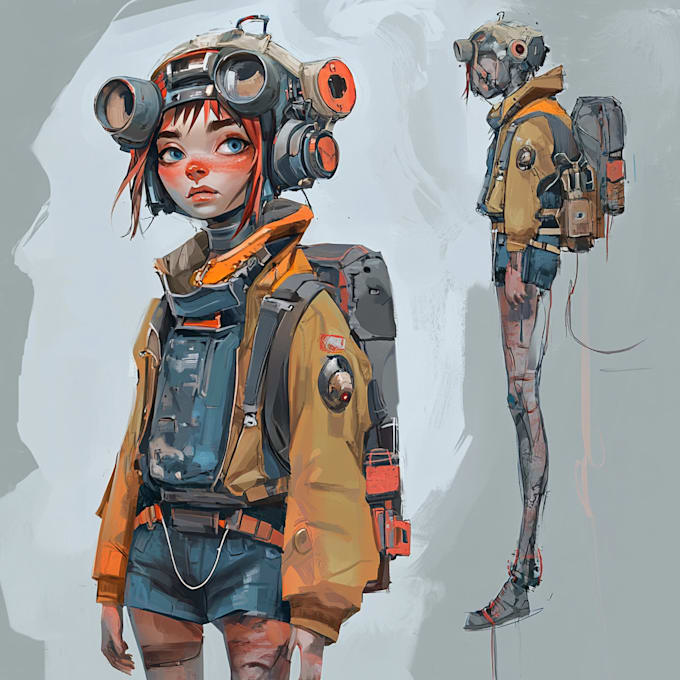 create stylized 2d characters and concept art for you