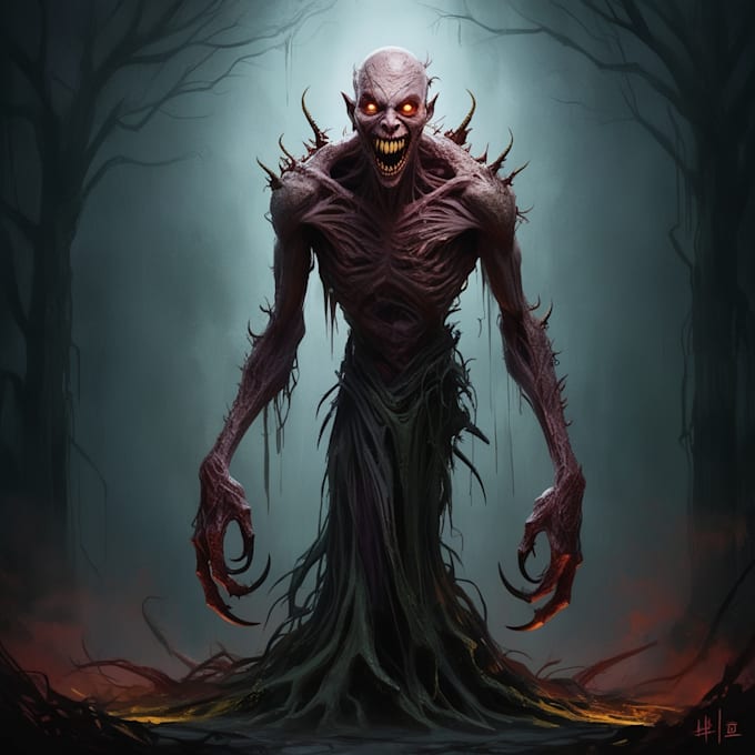 create a fantasy or horror character illustration