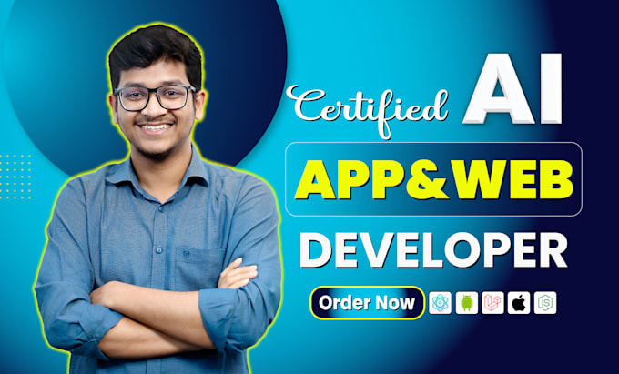 do custom website or mobile app development full stack developer with ai chatbot