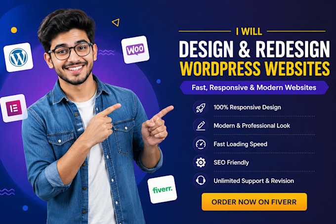 build a fast, responsive static landing page or wordpress business website