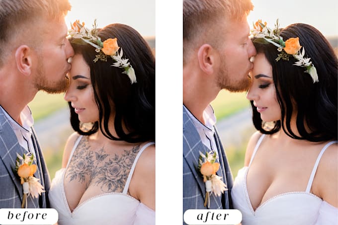 do wedding photo editing, face swap and photoshop editing