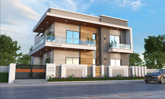 elevate 3d interior design,revit rendering, walkthrough,cgi estate rooftop model