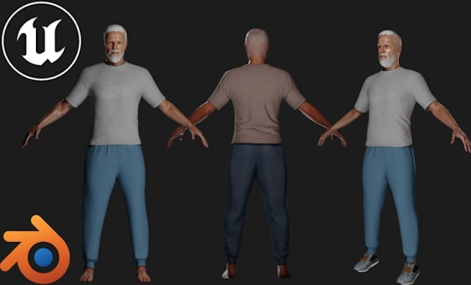 create realistic 3d animation, character animation in unreal engine or blender