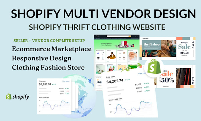 create shopify multi vendor ecommerce marketplace thrift website store SEO