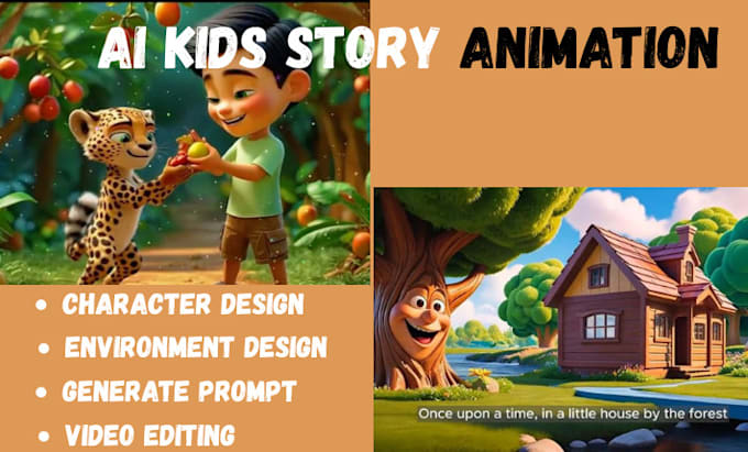Create ai 3d animated stories and cartoon for kids youtube channel, 3d ...