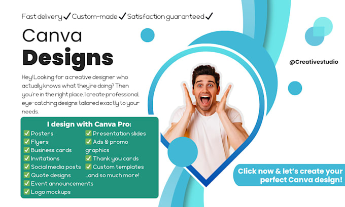 design a custom, unique poster with canva