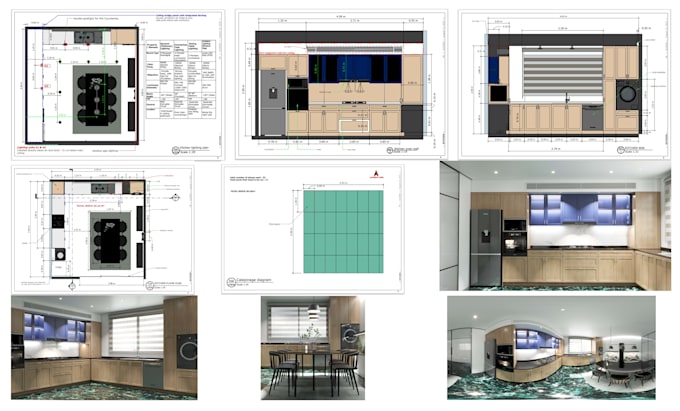 design your  kitchen , wardrobe floor layout