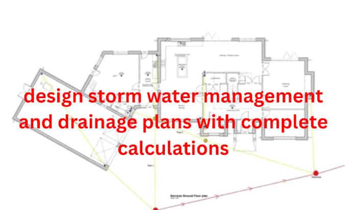 design storm water management and drainage plans with complete calculations