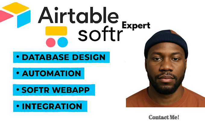 setup airtable, airtable database, softr webapp as an expert