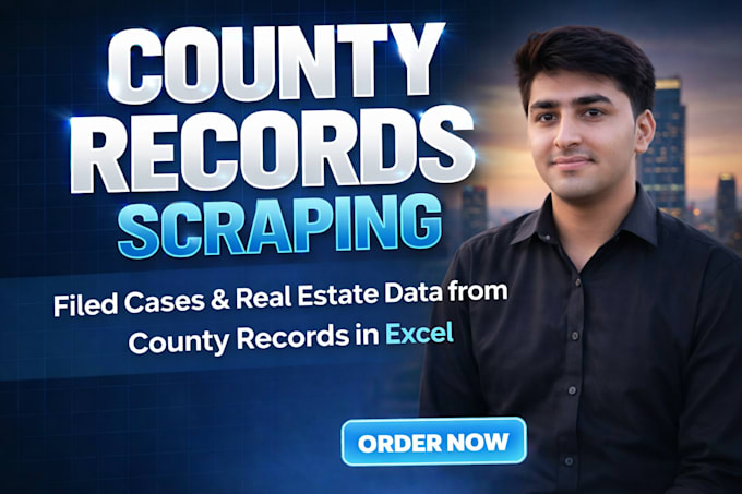 scrape off market real estate leads from county court records