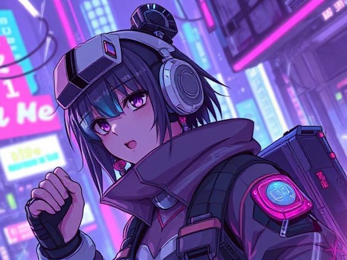 Create cyberpunk anime style illustration for you by Eonneira | Fiverr