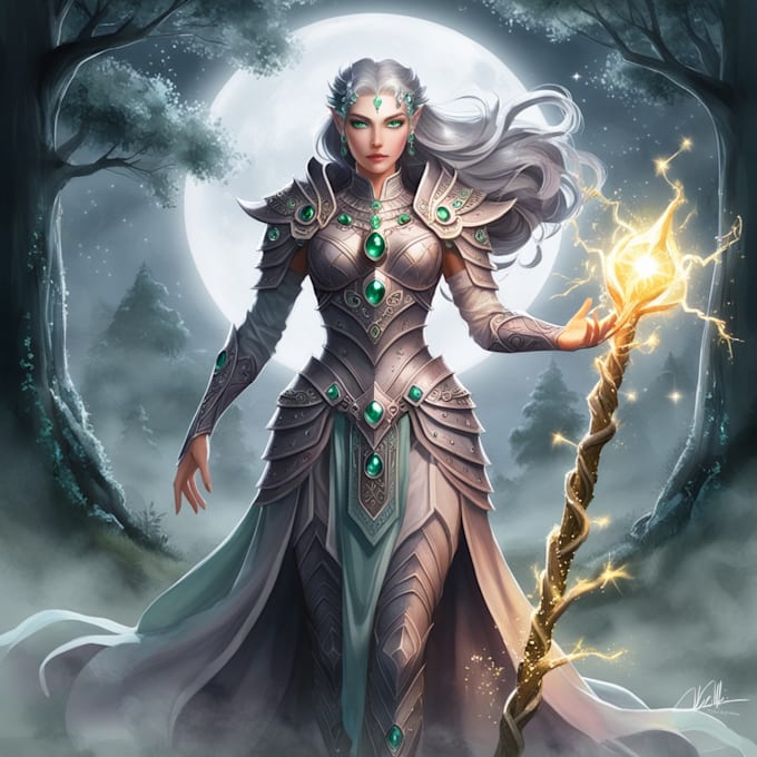 Create a fantasy character concept art by Rickdrew | Fiverr