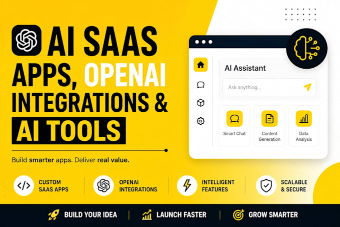 build ai saas apps, ai websites, ai integrations and ai tools